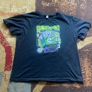 Black and purple t-shirt with japanese print #anime #japan